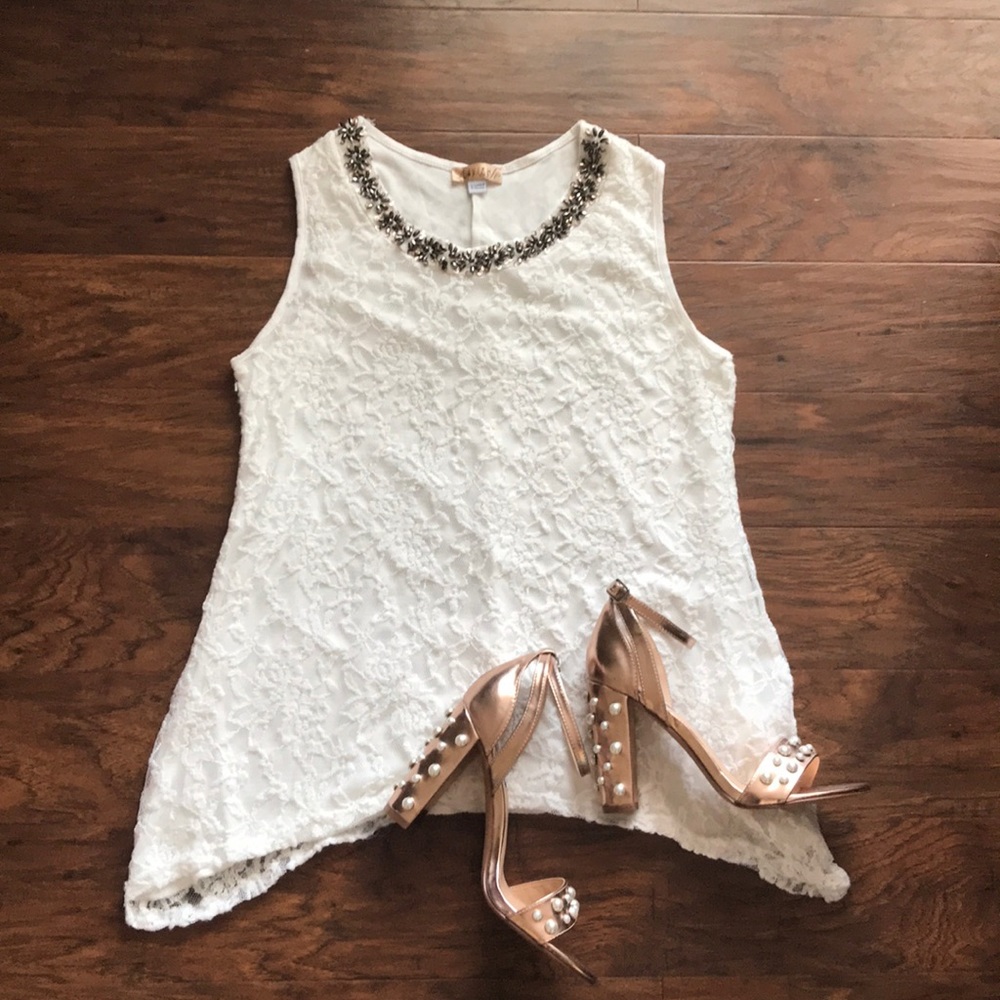 Lace beaded top